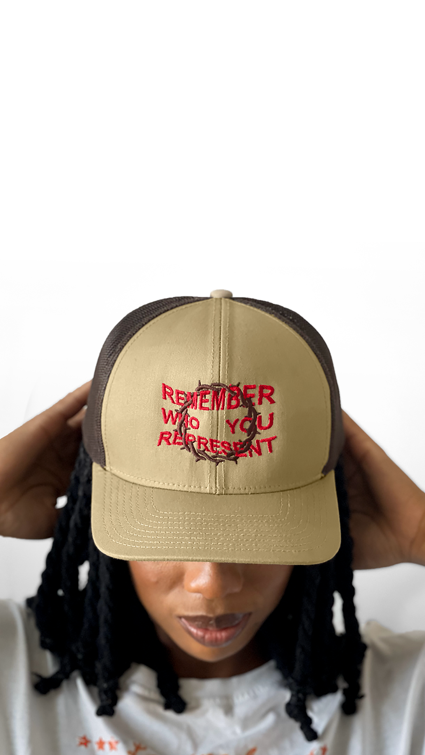 "Remember Who" Macchiato Trucker Hat