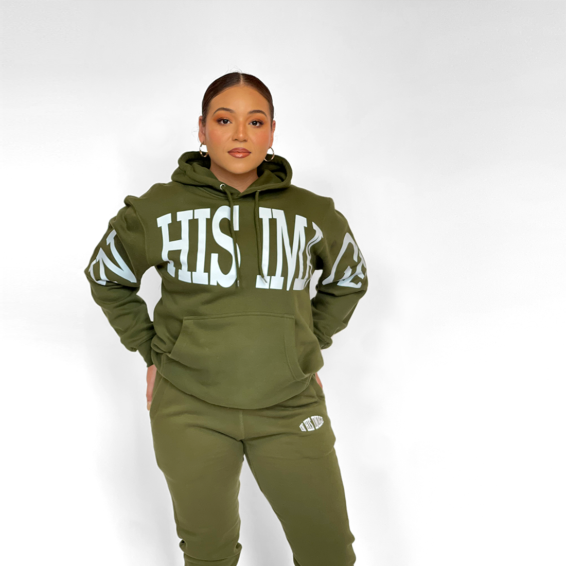 In His Image 2.0 Olive Jogger