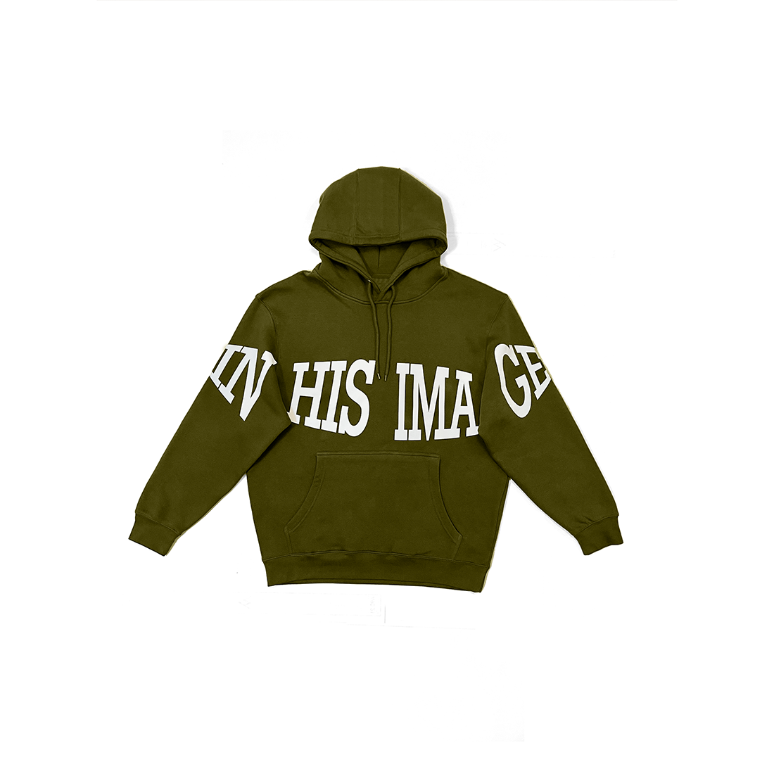 "In His Image" 2.0 Olive Hoodie