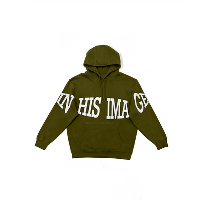 "In His Image" 2.0 Olive Hoodie