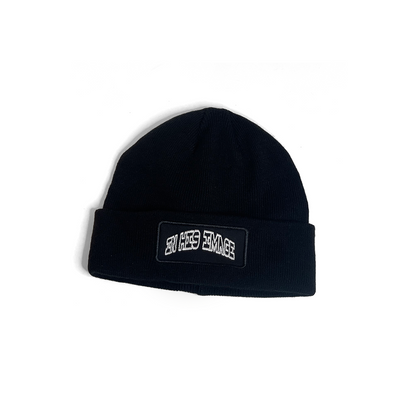 In His Image Black Letterman Beanie