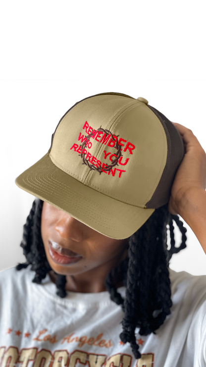 "Remember Who" Macchiato Trucker Hat